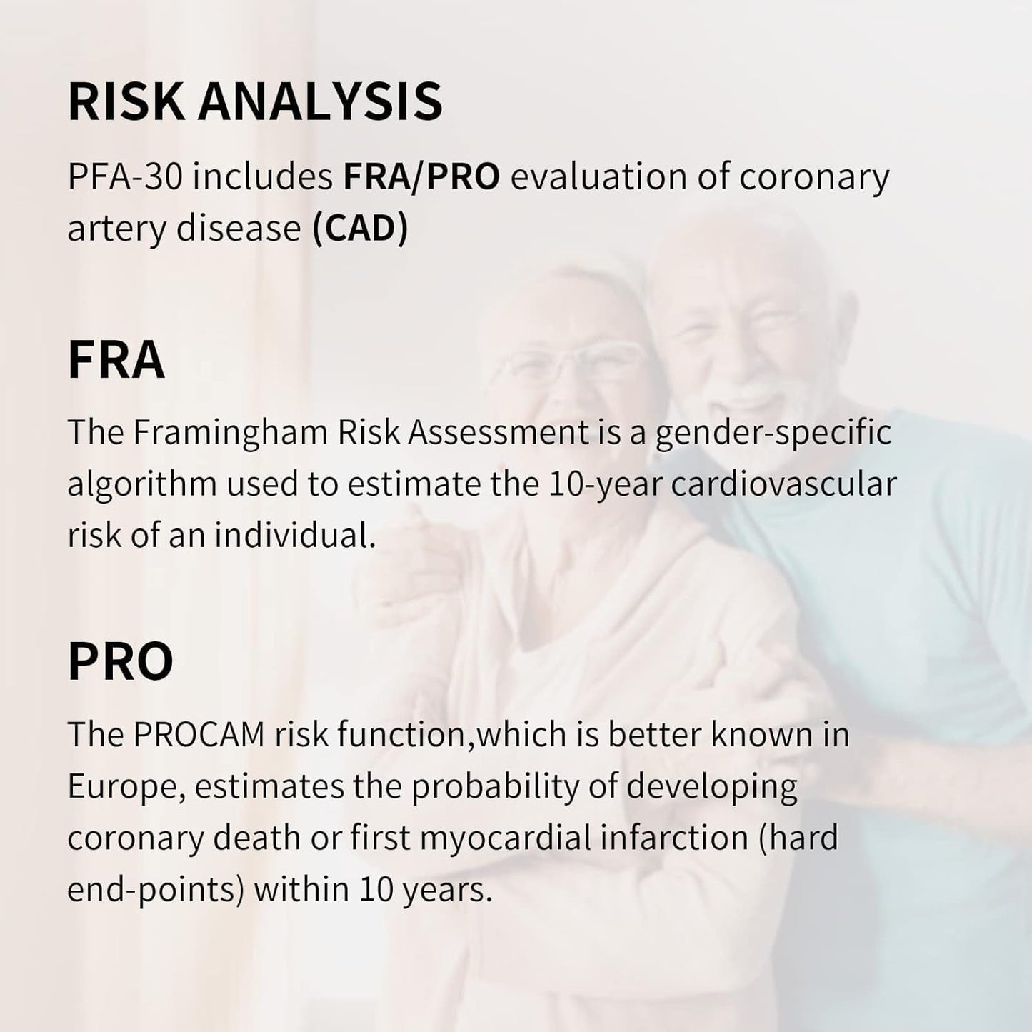 PFA-30 includes FRA/PRO evaluation of coronaryartery disease (CAD)