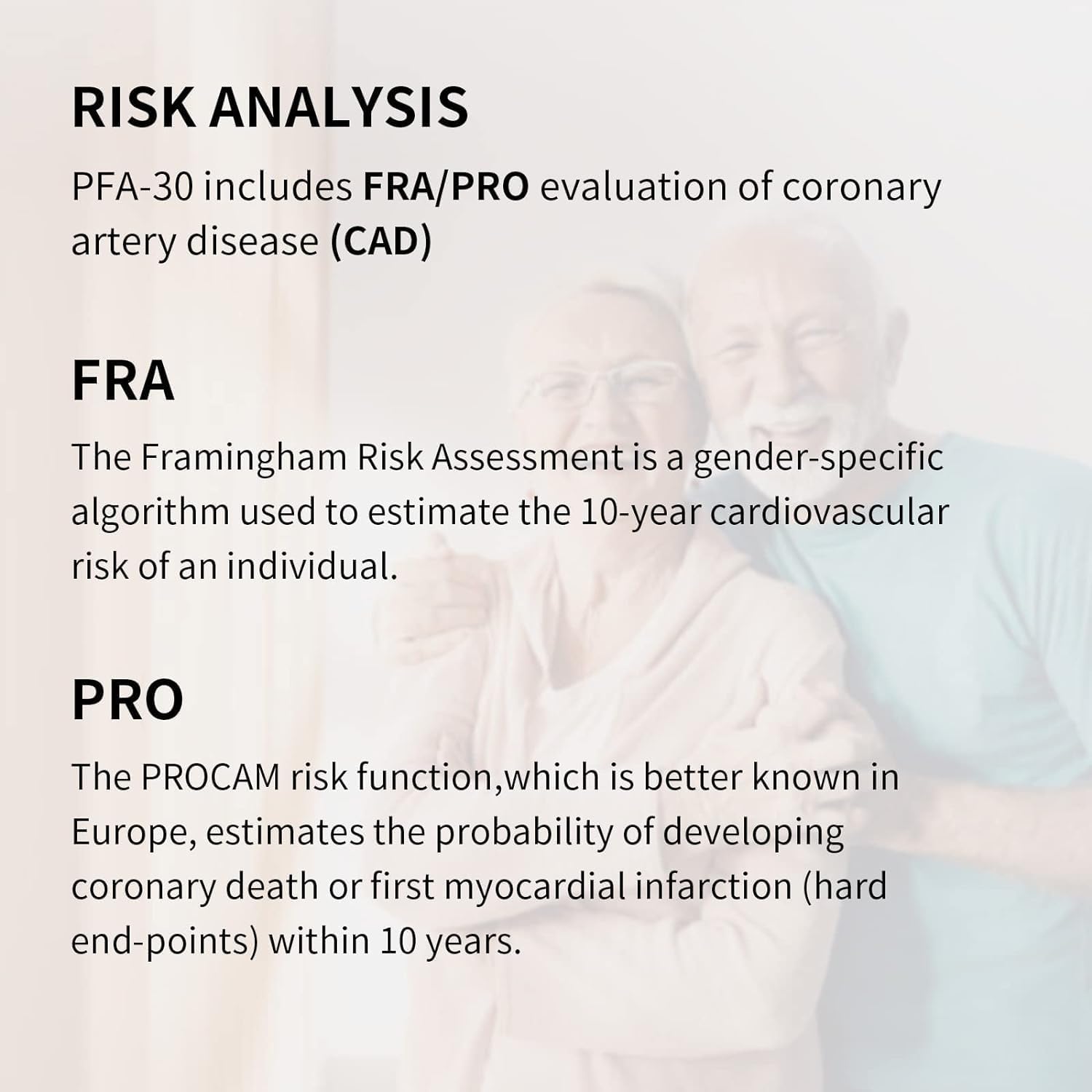 PFA-30 includes FRA/PRO evaluation of coronaryartery disease (CAD)